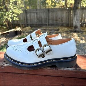 Dr Martens White Mary Jane’s🤍